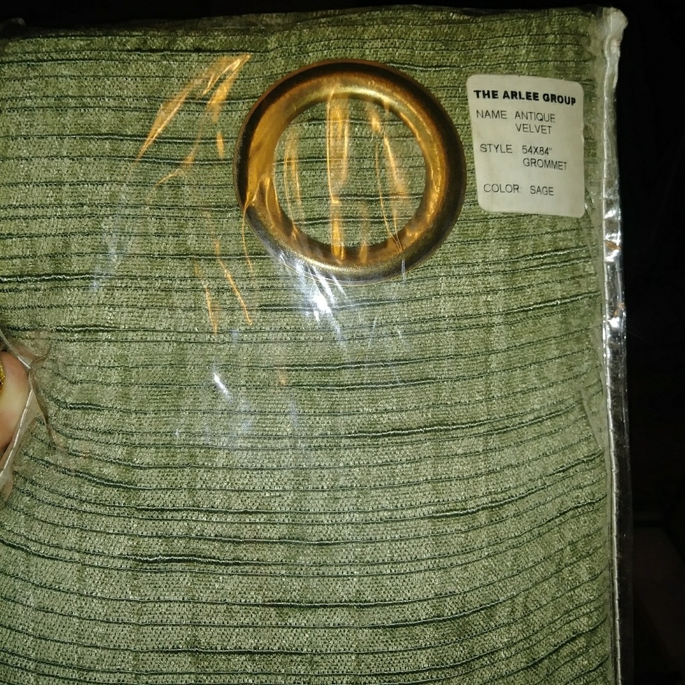 Sage green blackout curtain (2 panels)